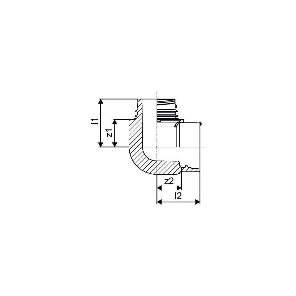 Uponor Aqua Plus MT-Winkelübergang IG PPM, 1" MT-1" FT... UPONOR-1063782 6414905203284 (Abb. 3)