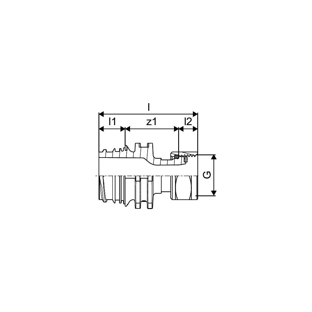 Uponor Aqua Plus MT-Übergang IG SN PPM, 1" MT-G 3/4" SN... UPONOR-1063785 6414905203321 (Abb. 3)