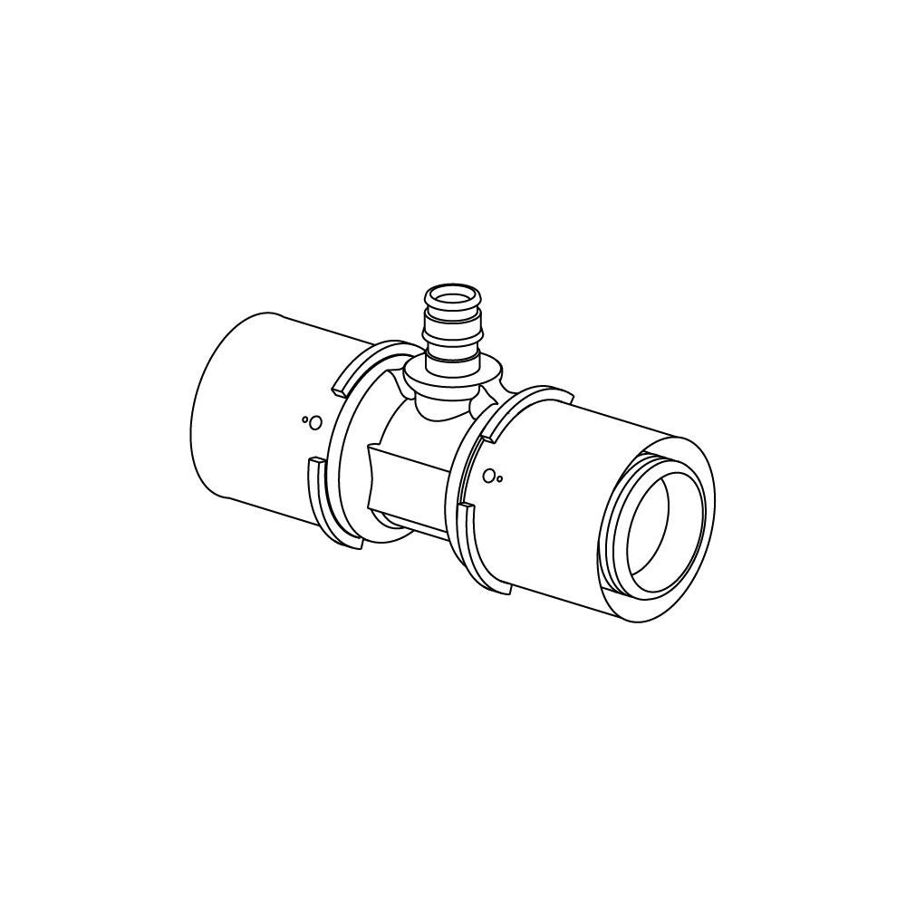Uponor Q und E, T-Stück Übergang S-Press, 40x14x40mm, 1063928... UPONOR-1063928 4021598128590 (Abb. 2)