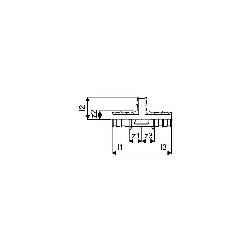 Uponor Q und E, T-Stück, 20x14x20mm, 1063932... UPONOR-1063932 4021598128637 (Abb. 2)