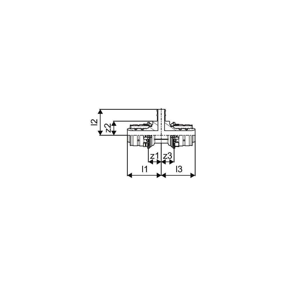 Uponor Q und E, T-Stück Übergang S-Press, 20x9,9x20mm, 1063938... UPONOR-1063938 4021598128699 (Abb. 2)
