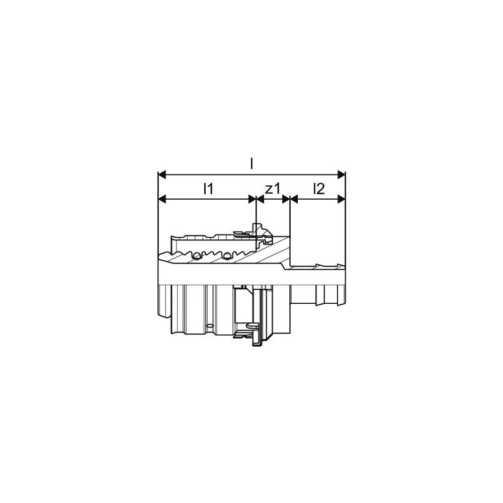 Uponor Q und E, Übergang S-Press, 20mm x 9,9mm, 1063939... UPONOR-1063939 4021598128705 (Abb. 2)