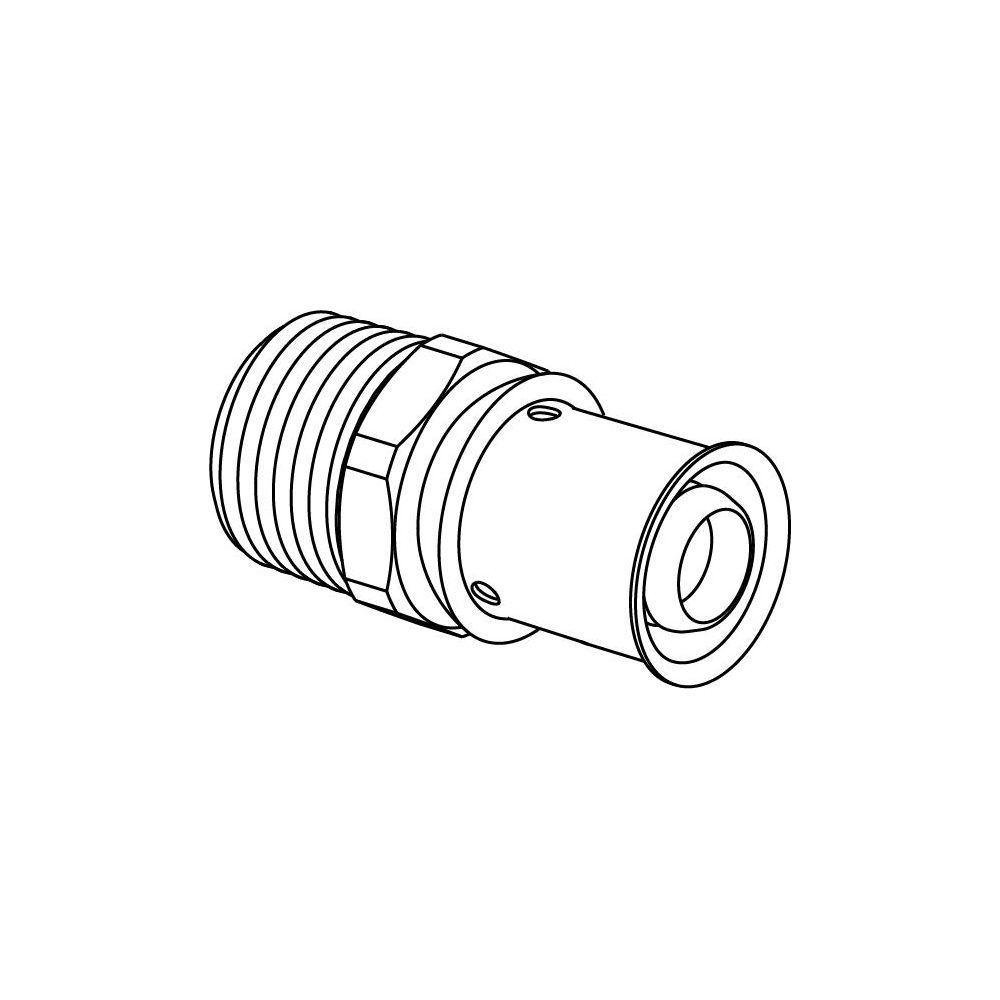 Uponor S-Press Plus Übergangsnippel, 16mm x R 1/2" MT... UPONOR-1070502 6414905218226 (Abb. 2)