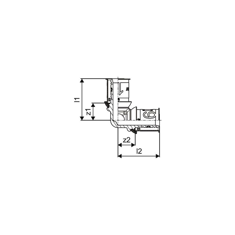 Uponor S-Press Plus Winkel 16x16mm, 1070523... UPONOR-1070523 6414905218431 (Abb. 3)