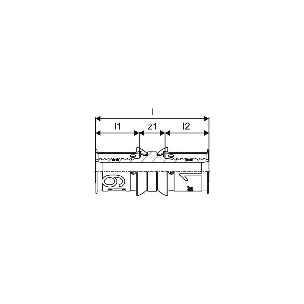 Uponor S-Press Plus Kupplung, 25x25mm, 1070549... UPONOR-1070549 6414905218691 (Abb. 3)
