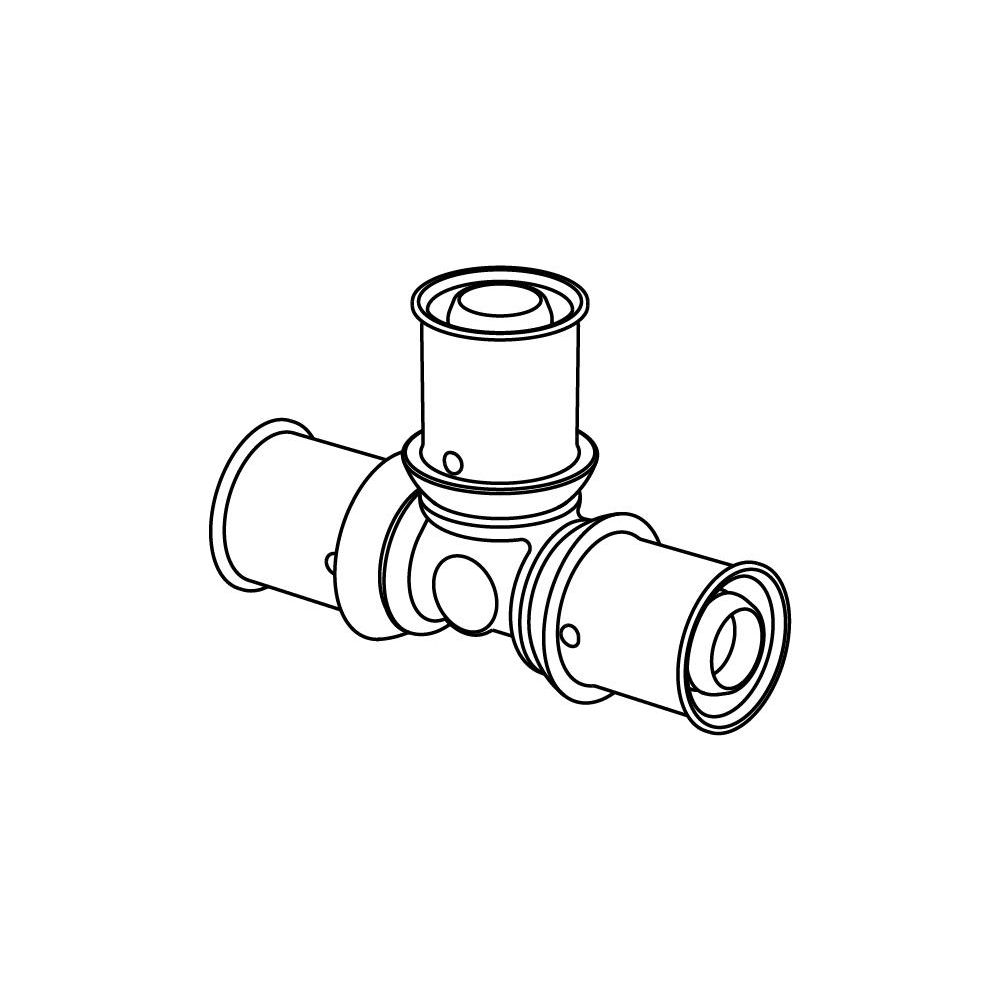 Uponor S-Press Plus T-Stück 20x20x20mm, 1070561... UPONOR-1070561 6414905218813 (Abb. 2)