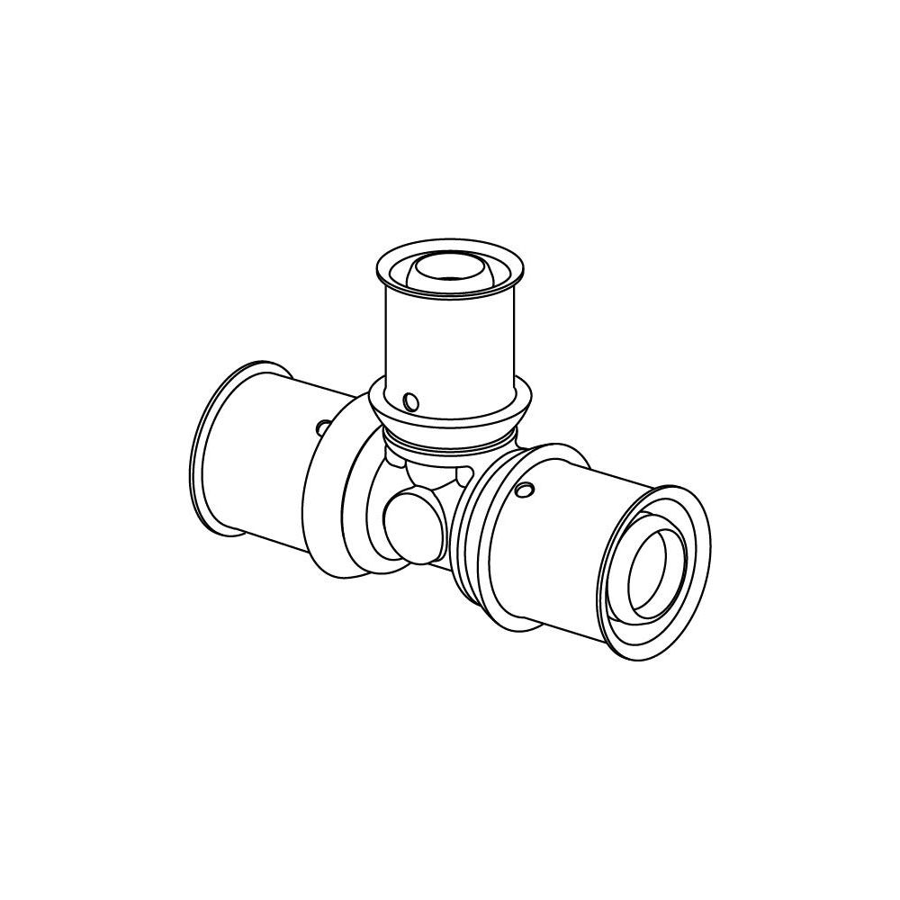 Uponor S-Press Plus T-Stück reduziert 20x16x16mm... UPONOR-1070567 6414905218875 (Abb. 2)