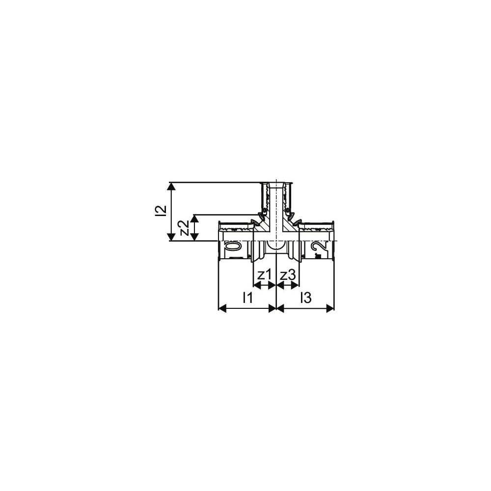 Uponor S-Press Plus T-Stück reduziert 20x16x16mm... UPONOR-1070567 6414905218875 (Abb. 3)