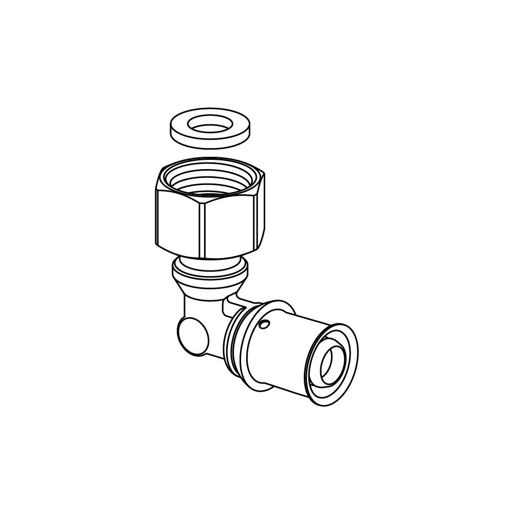 Uponor S-Press Plus Winkelverschraubung IG 20mm x G 3/4", SN... UPONOR-1105819 6414905529766 (Abb. 2)