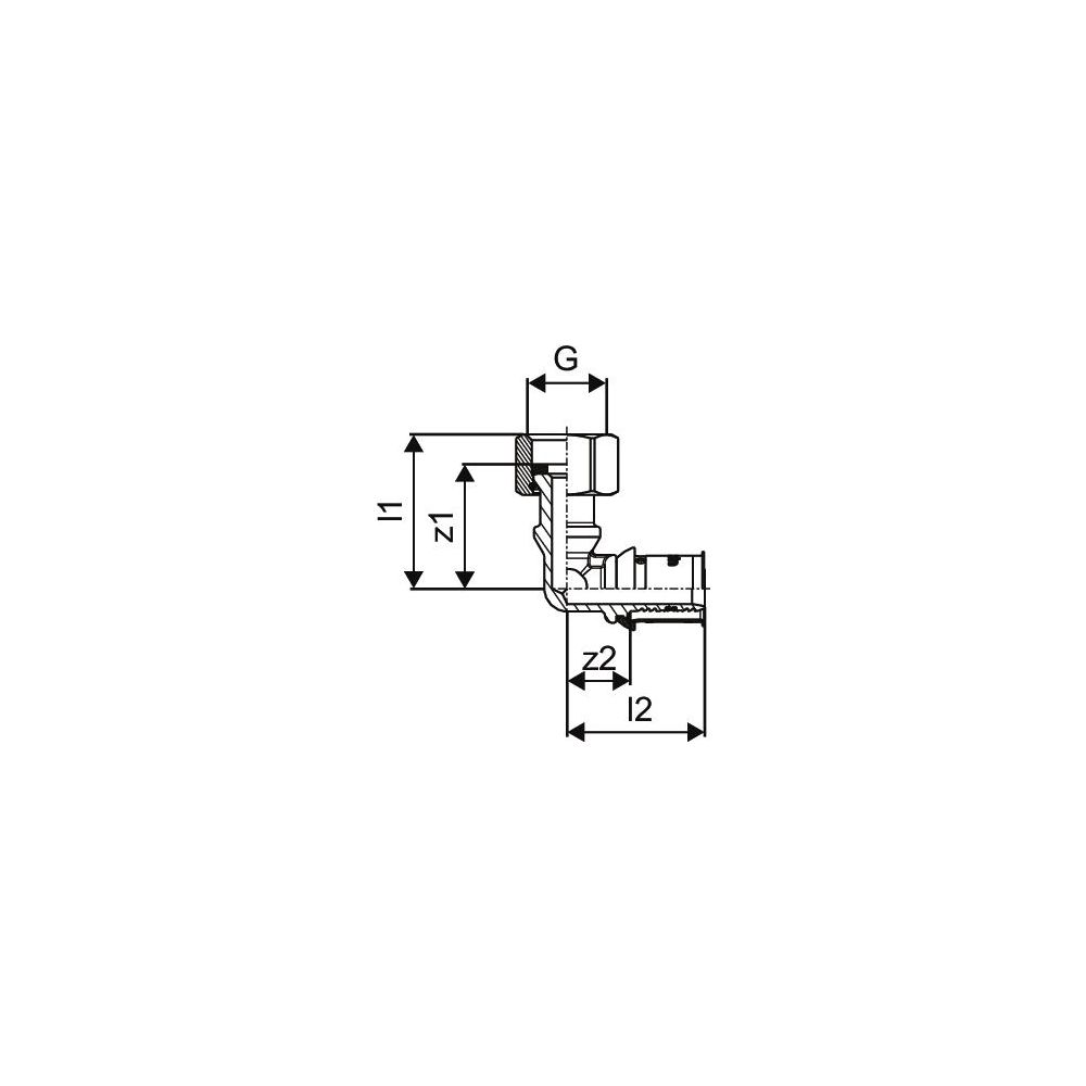 Uponor S-Press Plus Winkelverschraubung IG 20mm x G 3/4", SN... UPONOR-1105819 6414905529766 (Abb. 3)