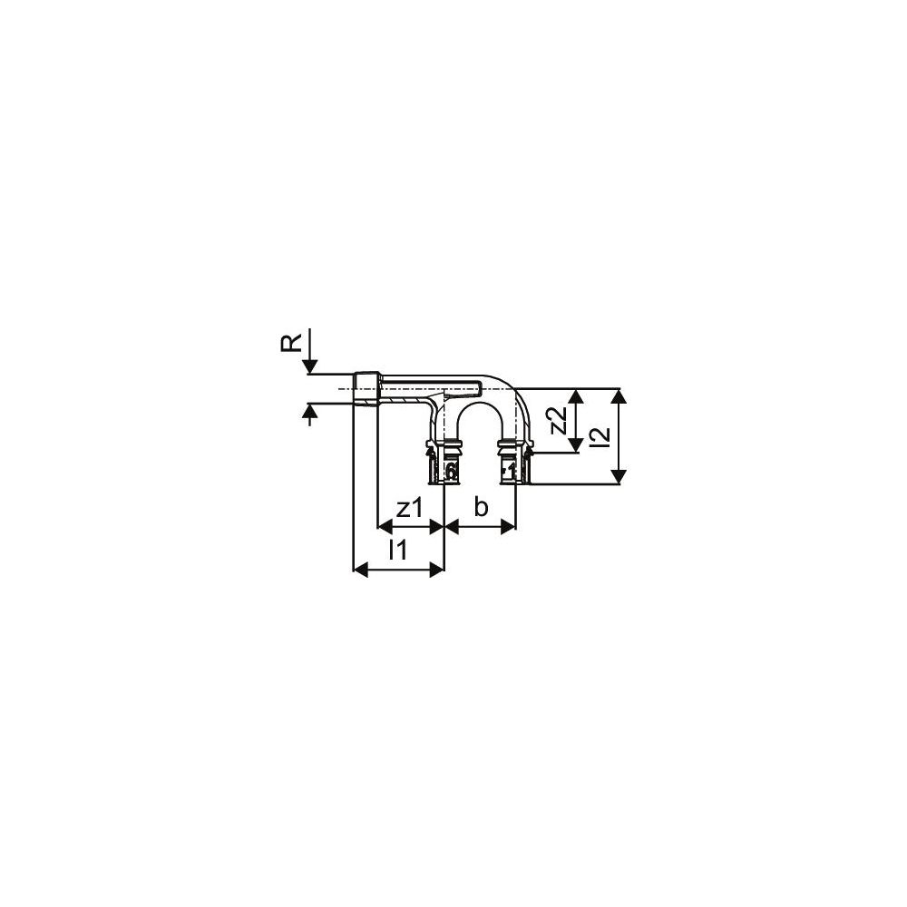 Uponor S-Press Plus U-Armaturenanschluss, 20mm x 20mm x R 3/4" MT... UPONOR-1070637 6414905219537 (Abb. 3)