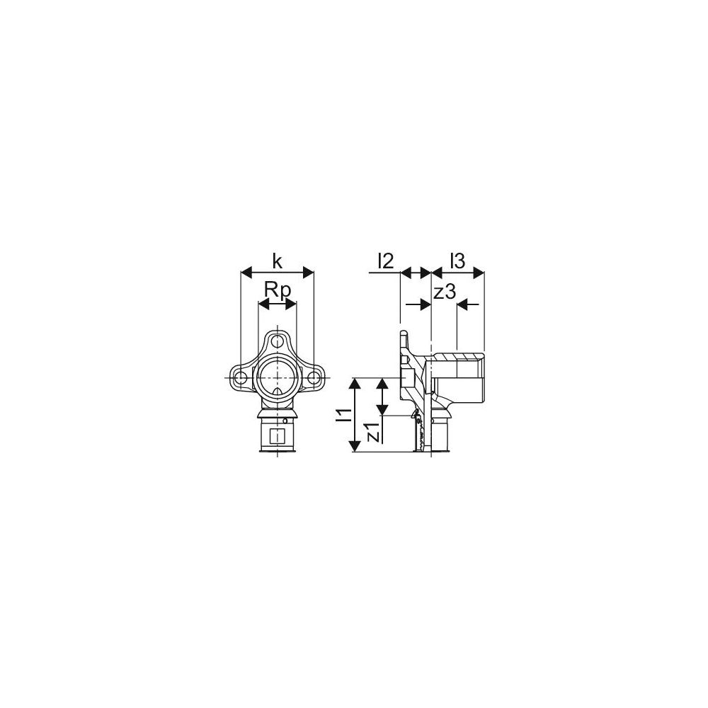Uponor S-Press Plus Wandscheibe L, 16mm x Rp 1/2" FT... UPONOR-1070644 6414905219605 (Abb. 3)