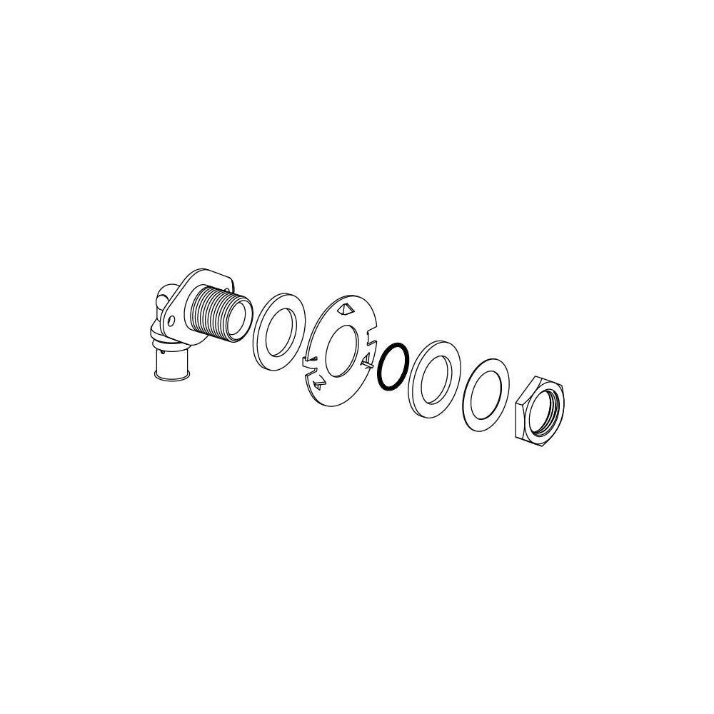 Uponor S-Press Plus Wanddurchführung Eck LWC, 16mm x Rp 1/2" FT, 35mm... UPONOR-1070654 6414905219704 (Abb. 2)