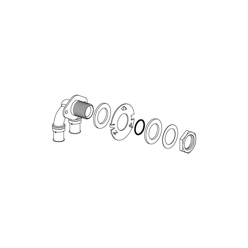 Uponor S-Press PLUS U-Wanddurchführung Eck LWC 16-Rp1/2"FT-16 25... UPONOR-1070655 6414905219711 (Abb. 2)