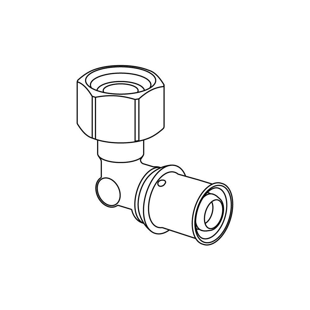 Uponor S-Press Plus SK-Winkelverschraubung Geberit, 16mm x 1/2" FT... UPONOR-1070658 6414905219742 (Abb. 2)