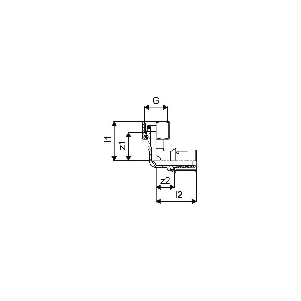 Uponor S-Press Plus SK-Winkelverschraubung Geberit, 16mm x 1/2" FT... UPONOR-1070658 6414905219742 (Abb. 3)