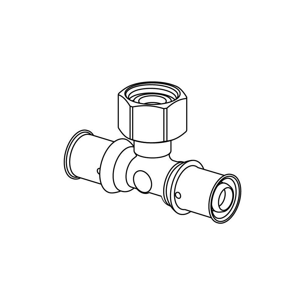 Uponor S-Press Plus SK-T-Stück Geberit, 16mm x G 1/2" FT-16... UPONOR-1070659 6414905219759 (Abb. 2)