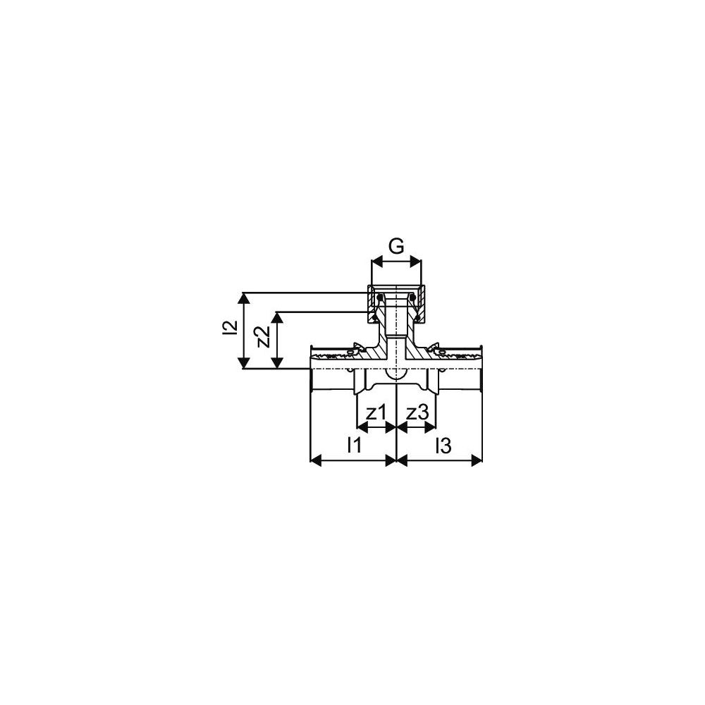 Uponor S-Press Plus SK-T-Stück Geberit, 16mm x G 1/2" FT-16... UPONOR-1070659 6414905219759 (Abb. 3)