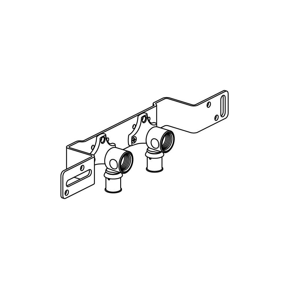 Uponor S-Press Plus Montageeinheit, 16mm x Rp 1/2" FT, c/c 80mm... UPONOR-1070661 6414905219773 (Abb. 2)
