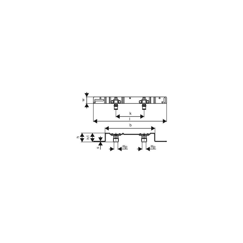 Uponor S-Press Plus Montageeinheit, 16mm x Rp 1/2" FT, c/c 150mm... UPONOR-1070662 6414905219780 (Abb. 3)