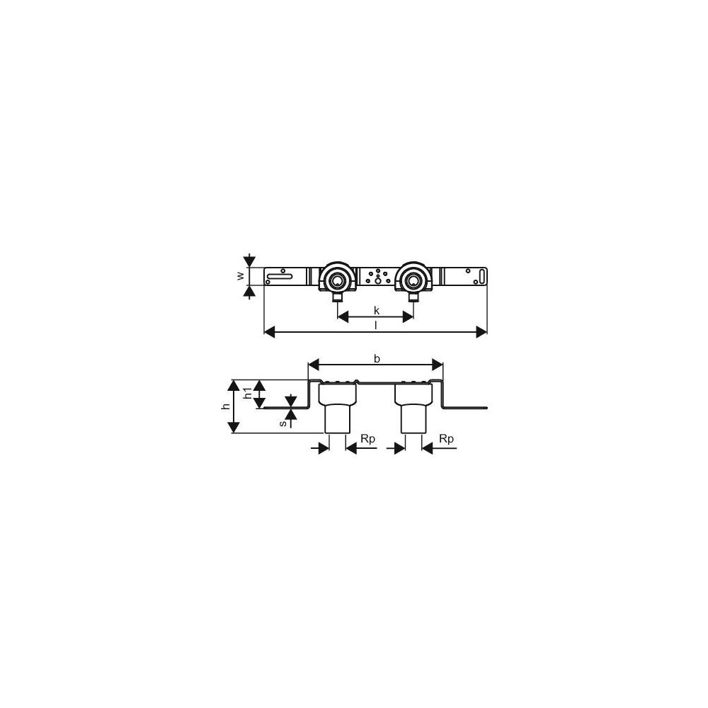 Uponor S-Press Plus Montageeinheit mit Schallset, 16mm x Rp 1/2" FT, c/c 150mm... UPONOR-1070666 6414905219827 (Abb. 3)