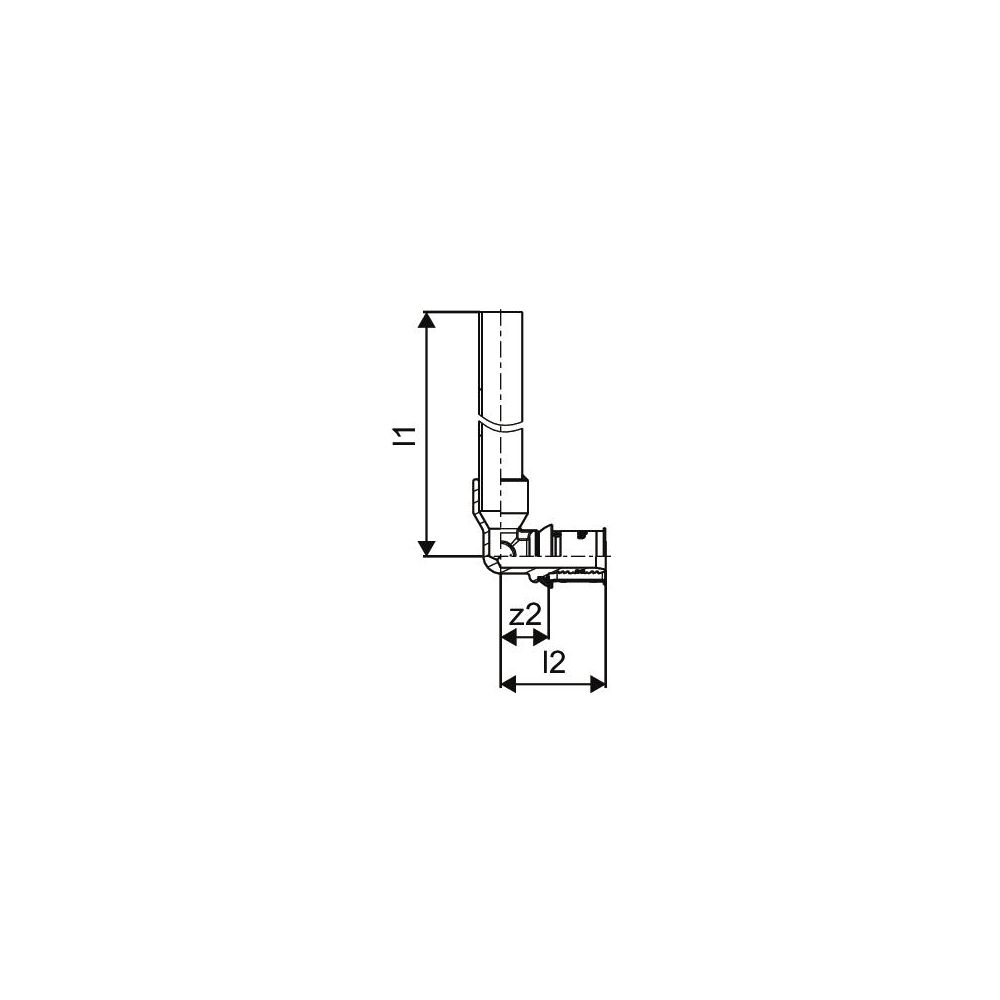 Uponor S-Press Plus HK-Anschlusswinkel plattiert, 16mm x 15CU, 350mm... UPONOR-1070678 6414905219940 (Abb. 3)