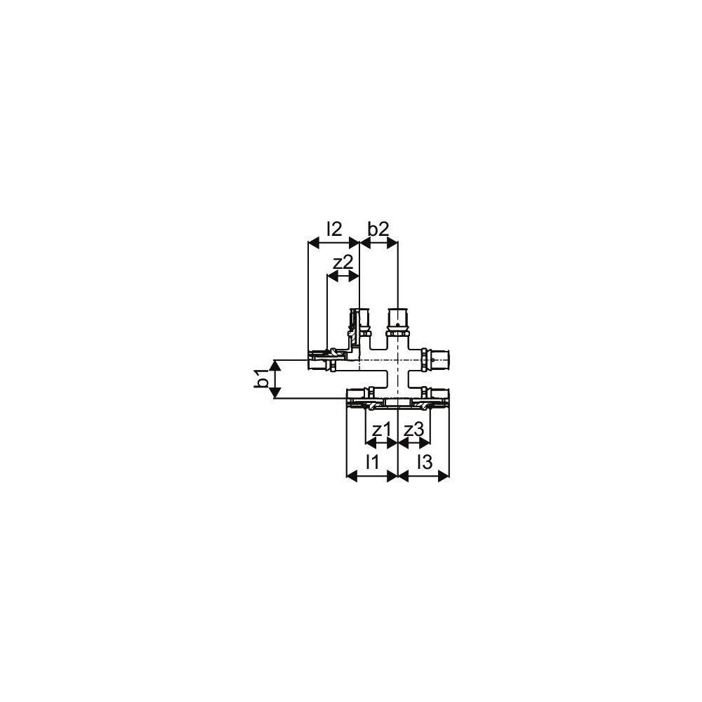 Uponor S-Press Plus HK-Kreuzfitting mit Dämmbox isoliert, 20x16x20mm... UPONOR-1070691 6414905220076 (Abb. 3)