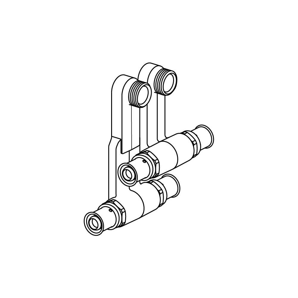Uponor S-Press Plus SL-Anschlussgarnitur, 16mm x G 1/2" MT-0... UPONOR-1070695 6414905220120 (Abb. 2)