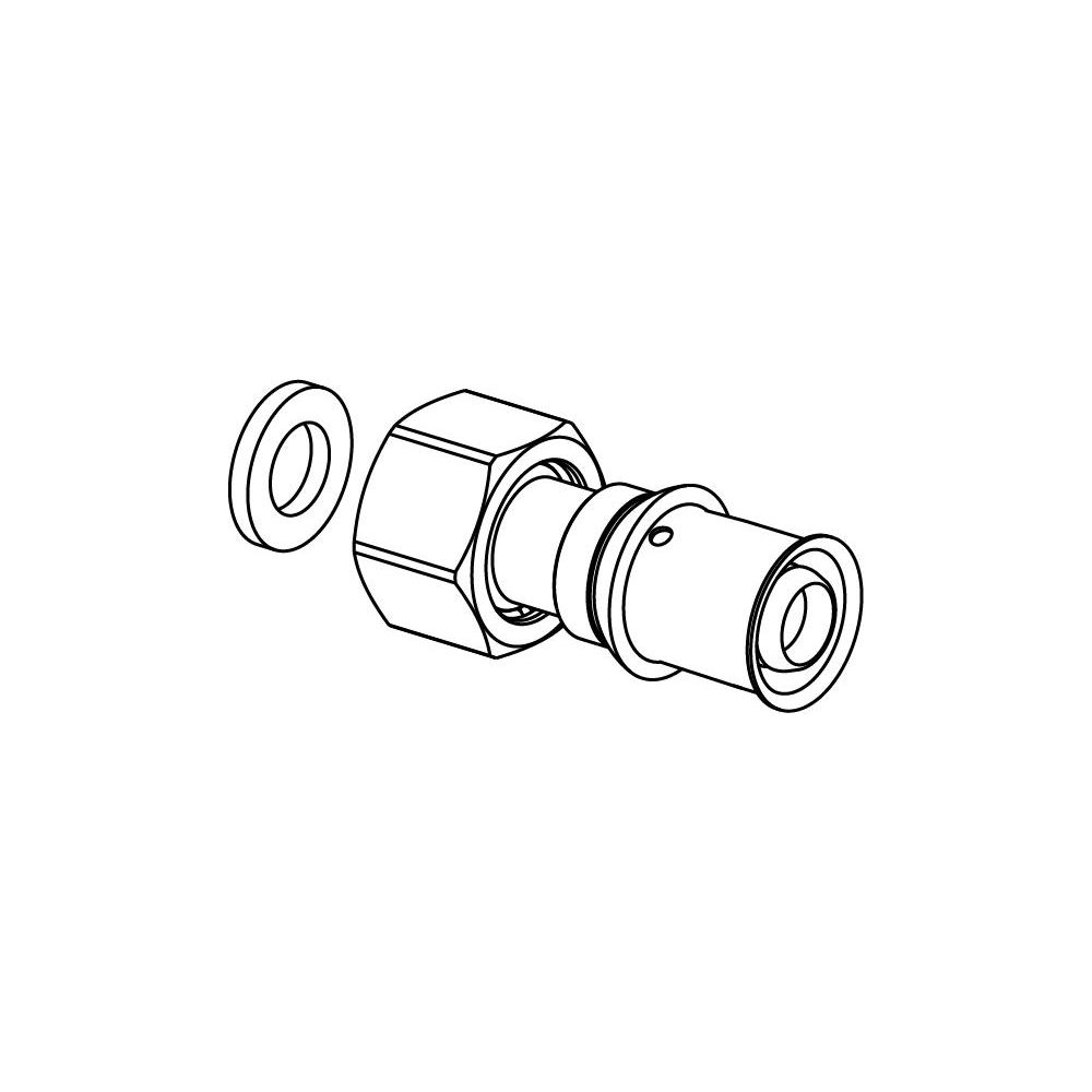 Uponor S-Press Plus Verschraubung IG, 20mm x G 3/4" SN... UPONOR-1070605 6414905219254 (Abb. 2)
