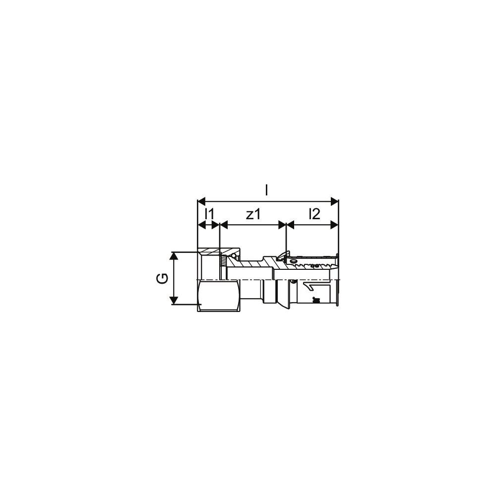 Uponor S-Press Plus Verschraubung IG, 20mm x G 3/4" SN... UPONOR-1070605 6414905219254 (Abb. 3)
