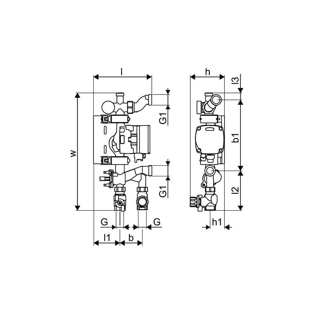 Uponor Fluvia Pumpengruppe, MPG-10-B-W, 1078307... UPONOR-1078307 4021598130159 (Abb. 3)
