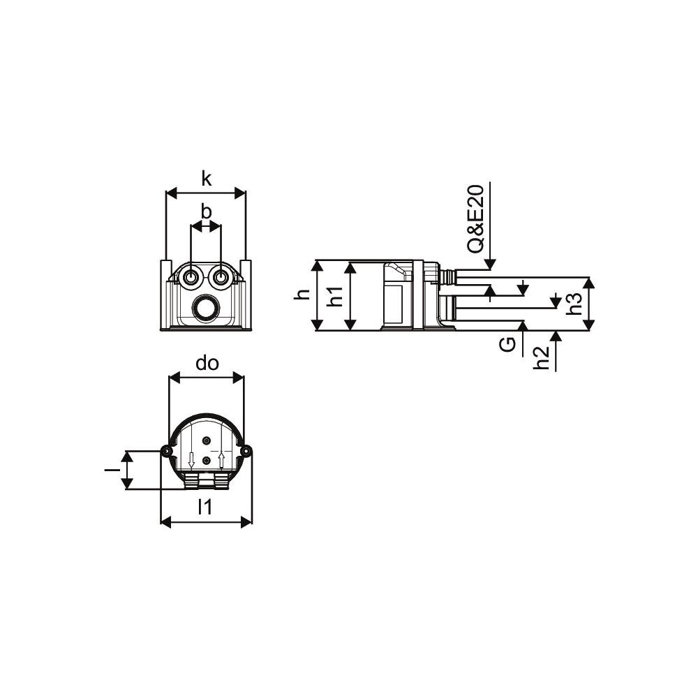 Uponor Contec Thermische Steckdose T2 Q und E 20, 1078341... UPONOR-1078341 4021598130517 (Abb. 3)
