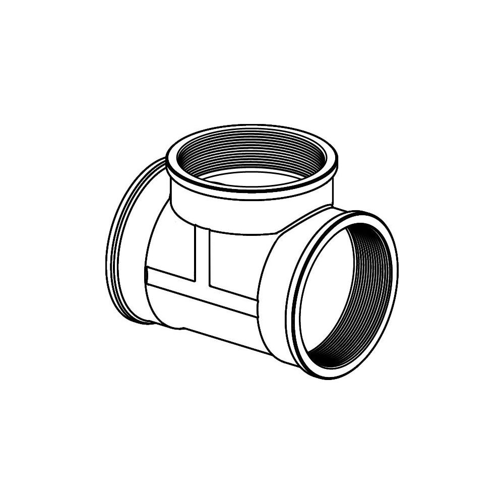 Uponor Ecoflex T-Stück, Rp 4" x Rp 4" x Rp 4", 1078367... UPONOR-1078367 4021598130265 (Abb. 2)