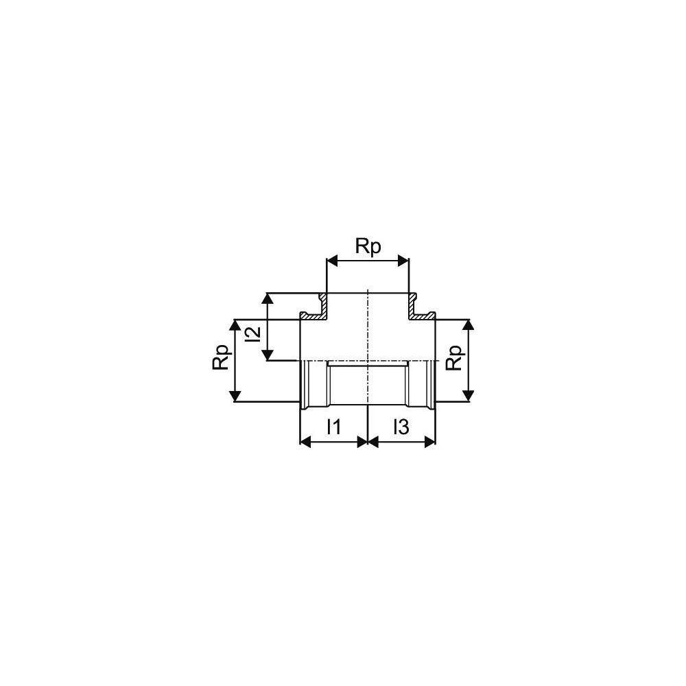 Uponor Ecoflex T-Stück, Rp 4" x Rp 4" x Rp 4", 1078367... UPONOR-1078367 4021598130265 (Abb. 3)