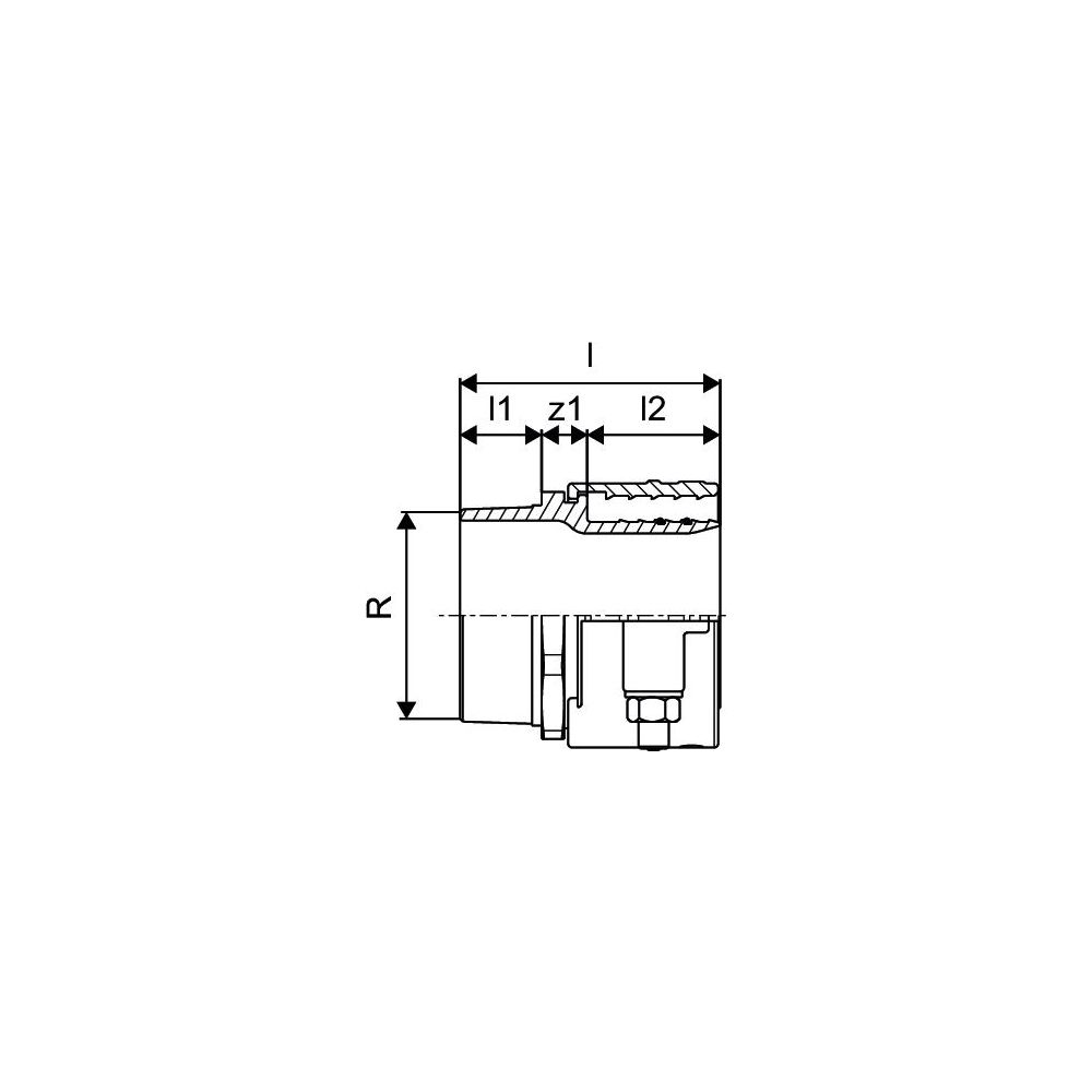 Uponor Ecoflex Übergangsnippel PN 6, 125x11,4mm x R 4"... UPONOR-1078368 4021598130272 (Abb. 3)