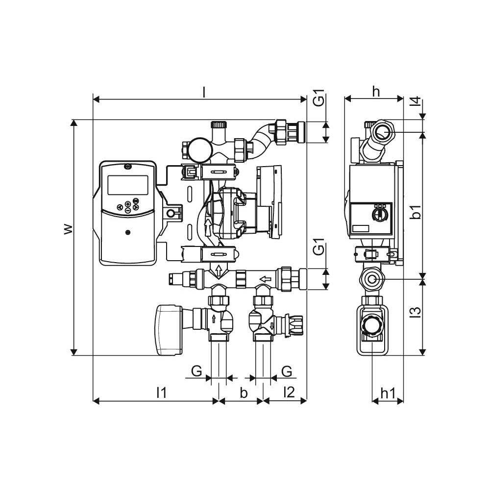 Uponor Fluvia Move Pumpengruppe, Push-23-A-AC, 1085008... UPONOR-1085008 4021598133105 (Abb. 3)