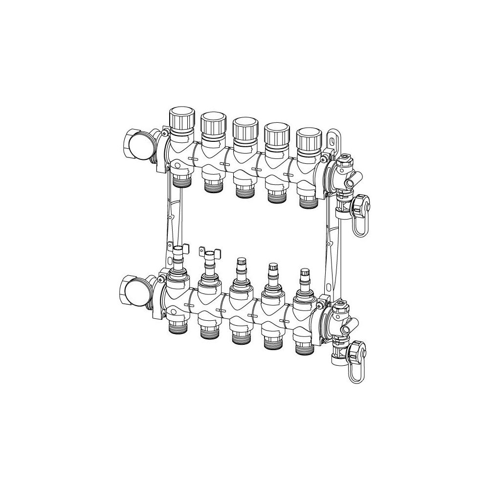 Uponor Vario M-Verteiler mit Durchflussmesser FM, 2x G 3/4" Eurokonus... UPONOR-1085944 4021598133730 (Abb. 2)