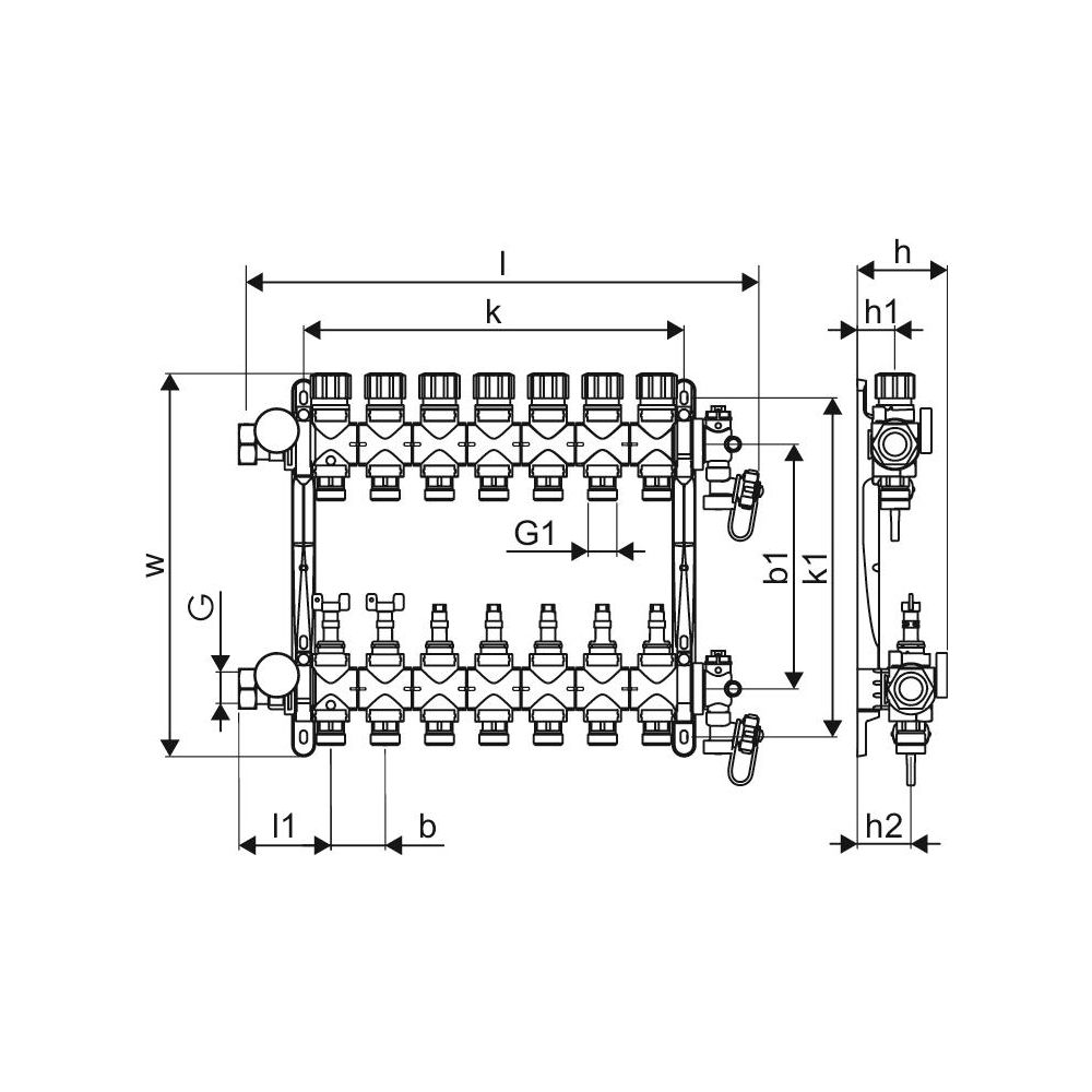 Uponor Vario M-Verteiler mit Durchflussmesser FM, 2x G 3/4" Eurokonus... UPONOR-1085944 4021598133730 (Abb. 3)