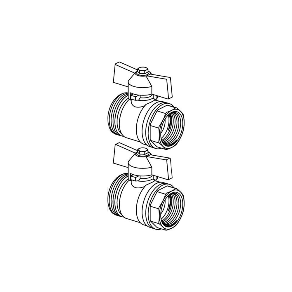Uponor Vario Kugelhahn Set G 3/4" x G 1" , 1086558... UPONOR-1086558 4021598135390 (Abb. 2)
