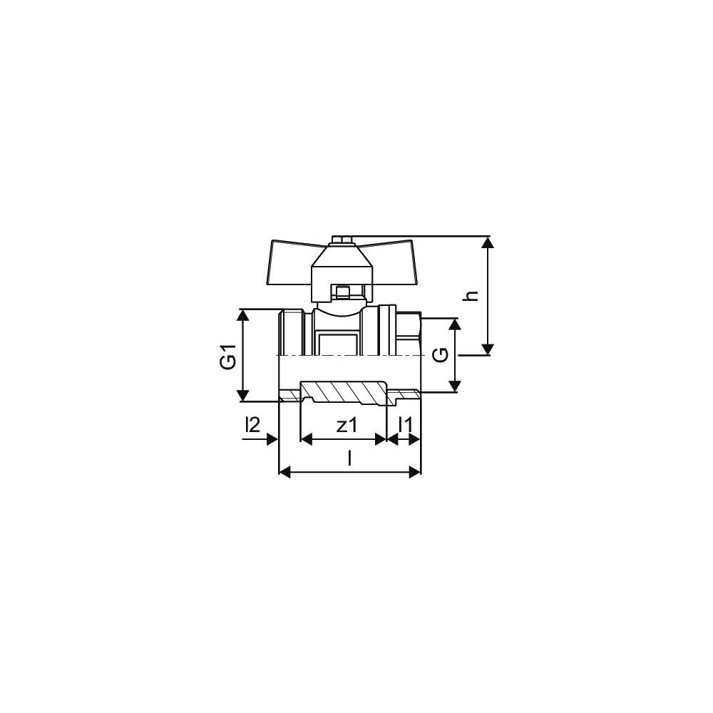 Uponor Vario Kugelhahn Set G 3/4" x G 1" , 1086558... UPONOR-1086558 4021598135390 (Abb. 3)