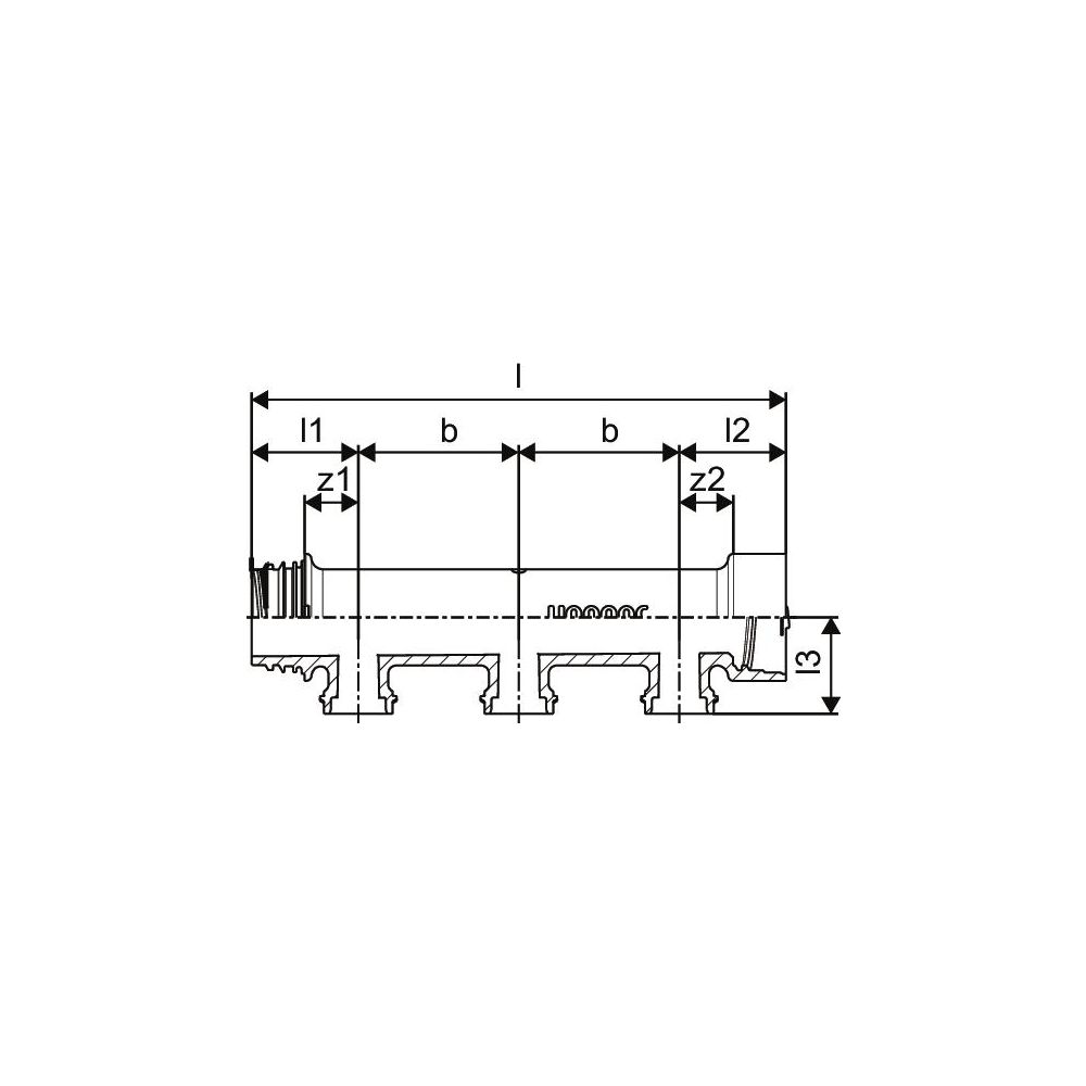 Uponor Aqua Plus Verteiler PPM, 1x c/c50mm, 1087123... UPONOR-1087123 6414905237838 (Abb. 3)