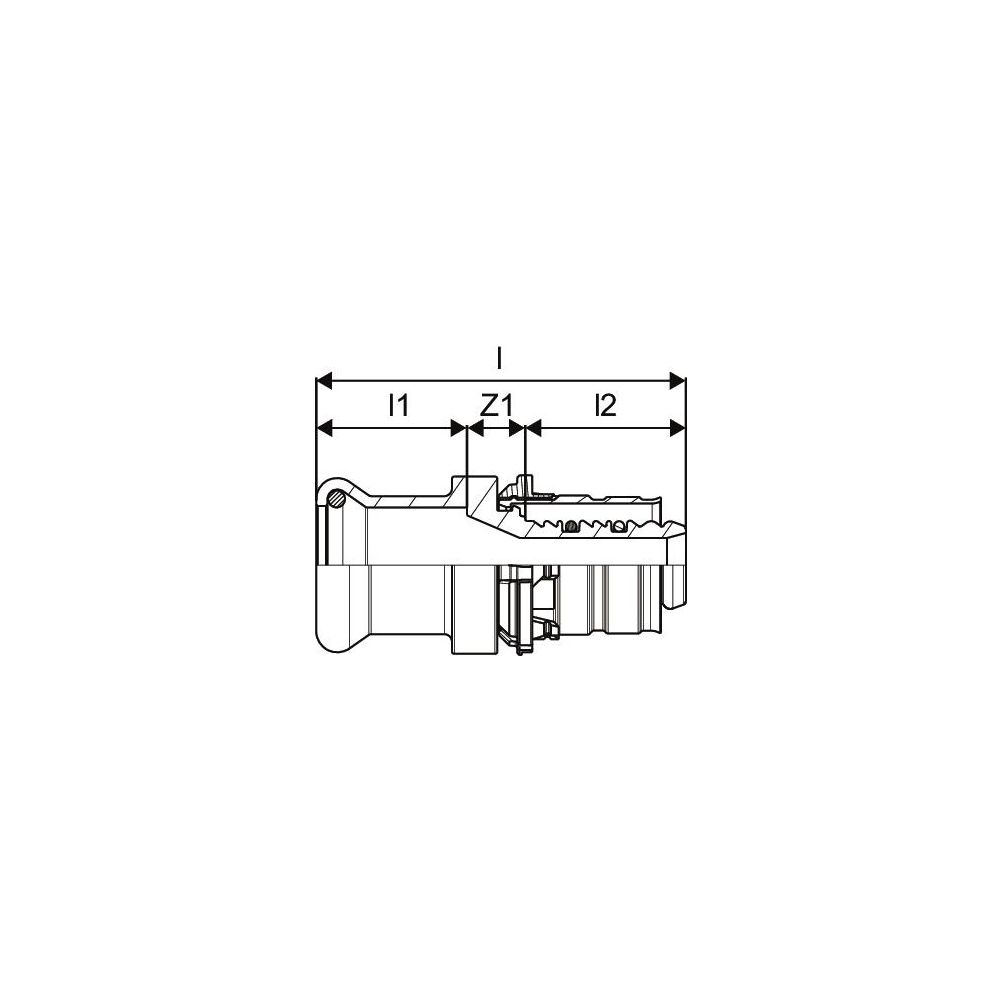Uponor S-Press Kupplung auf Edelstahl/CU M 20-22CU-SST... UPONOR-1090683 6414905221080 (Abb. 3)