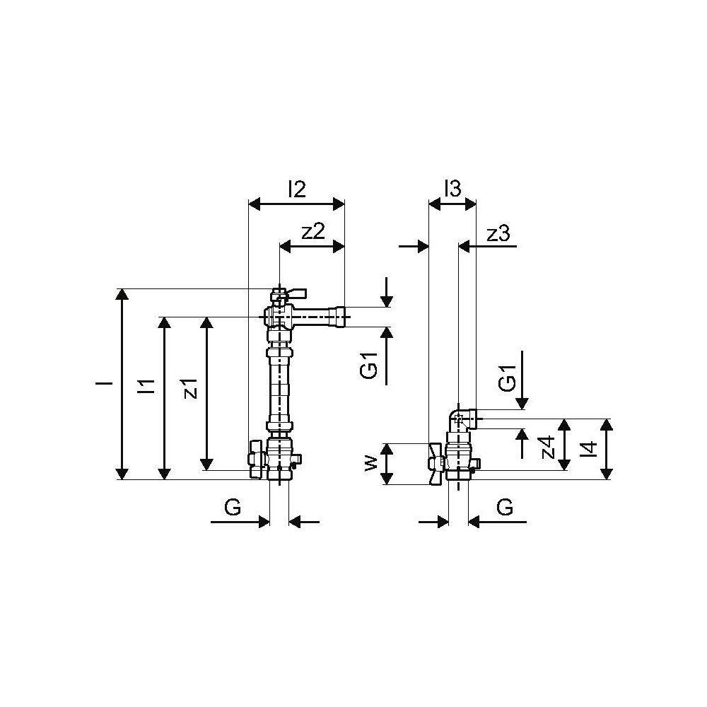 Uponor Vario Wassermengenzähler-Anschlussset vertikal G 1", 130mm... UPONOR-1090729 6414905221325 (Abb. 4)