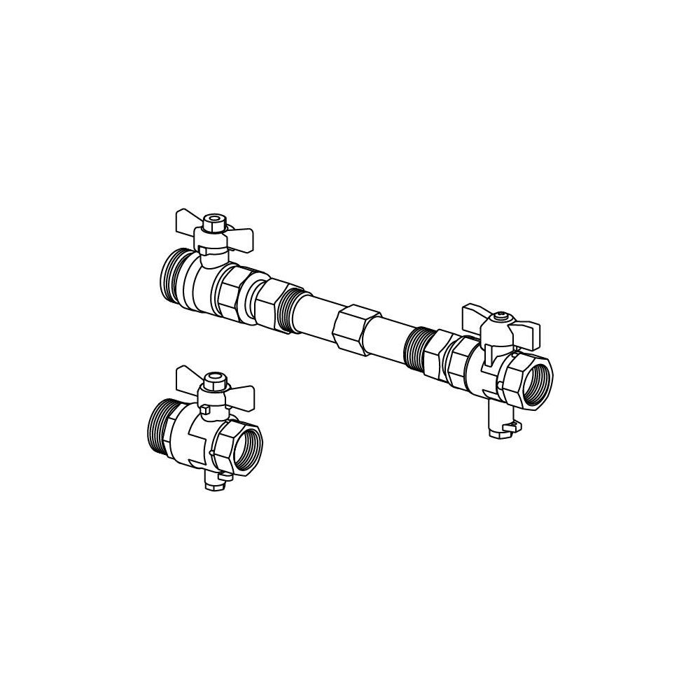 Uponor Vario Wassermengenzähler-Anschlussset horizontal G 3/4", 110mm... UPONOR-1090730 6414905221349 (Abb. 3)