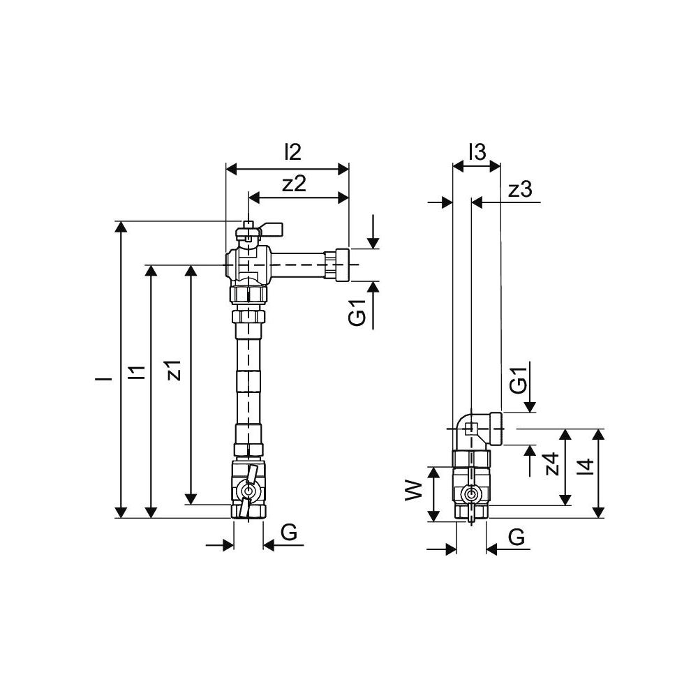 Uponor Vario Wassermengenzähler-Anschlussset vertikal G 3/4", 110mm... UPONOR-1090731 6414905221363 (Abb. 4)