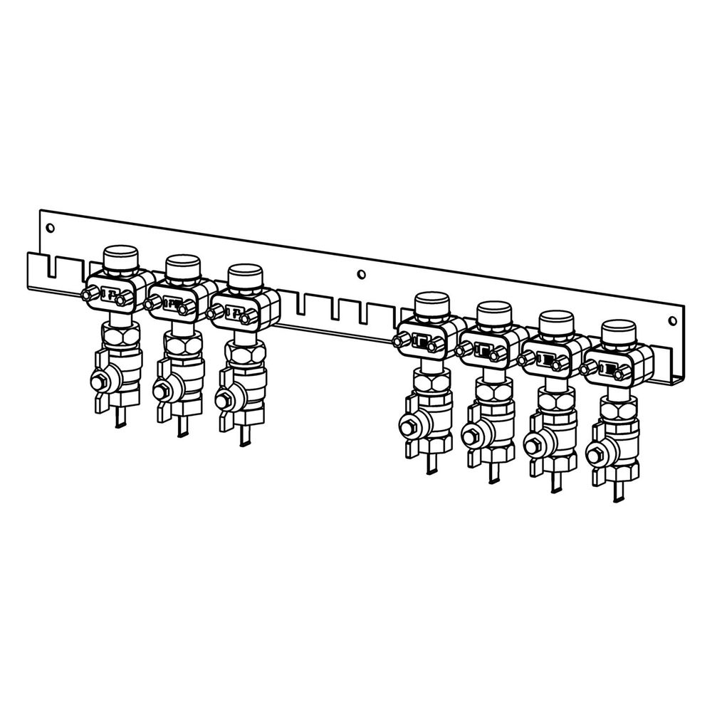 Uponor Combi Port M-Pro Kugelhahnschiene Bottom, x7, DN 20, MT/FT... UPONOR-1093811 6414905231416 (Abb. 2)