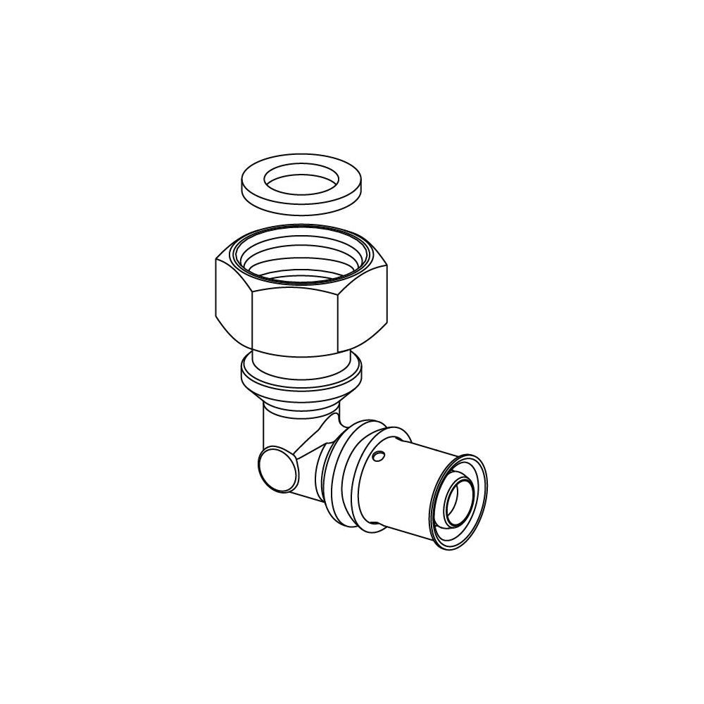 Uponor S-Press Plus Winkelverschraubung IG 16mm x G 3/4", SN... UPONOR-1105818 6414905529759 (Abb. 2)