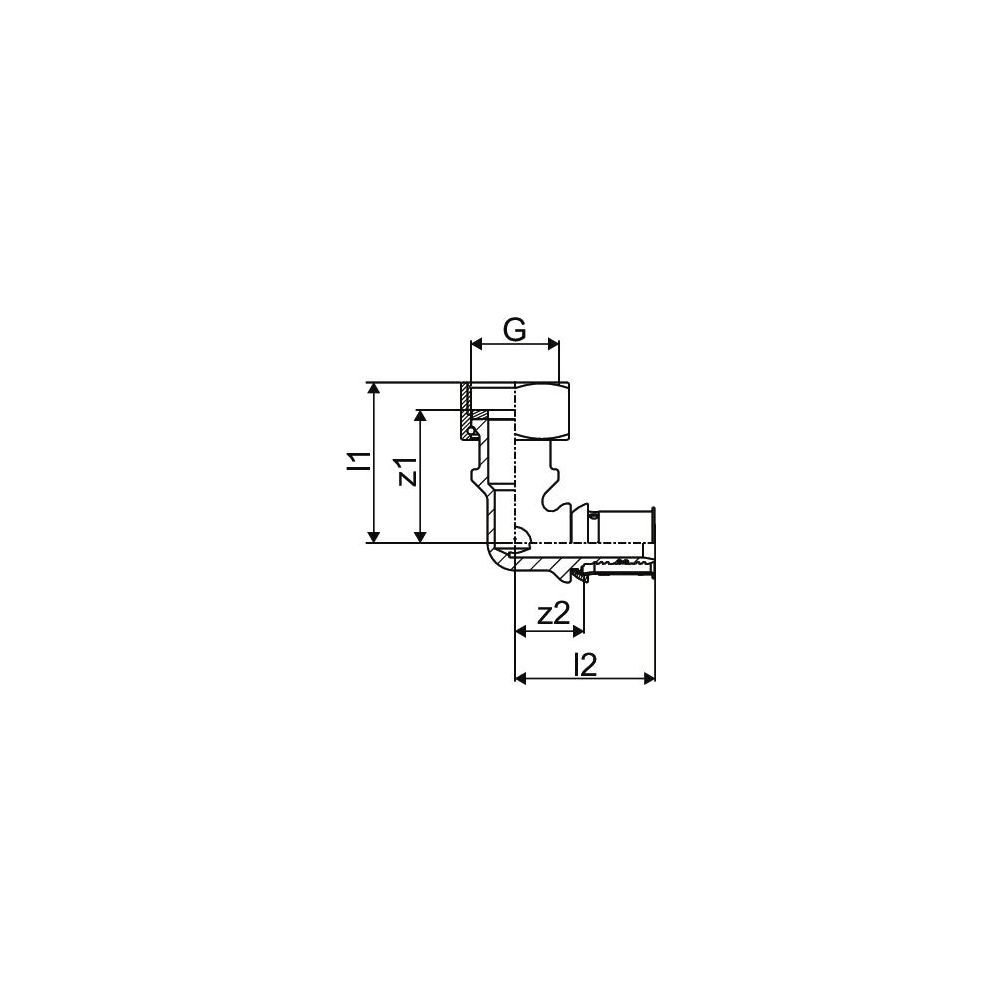 Uponor S-Press Plus Winkelverschraubung IG 16mm x G 3/4", SN... UPONOR-1105818 6414905529759 (Abb. 3)