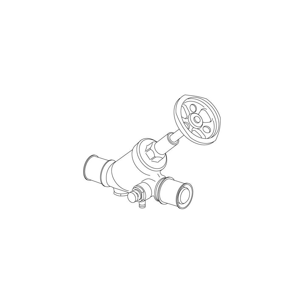 Uponor S-Press Plus Schrägsitzventil mit Rückflussverhinderer, DN 32, 32mm... UPONOR-1119317 6414905560011 (Abb. 2)