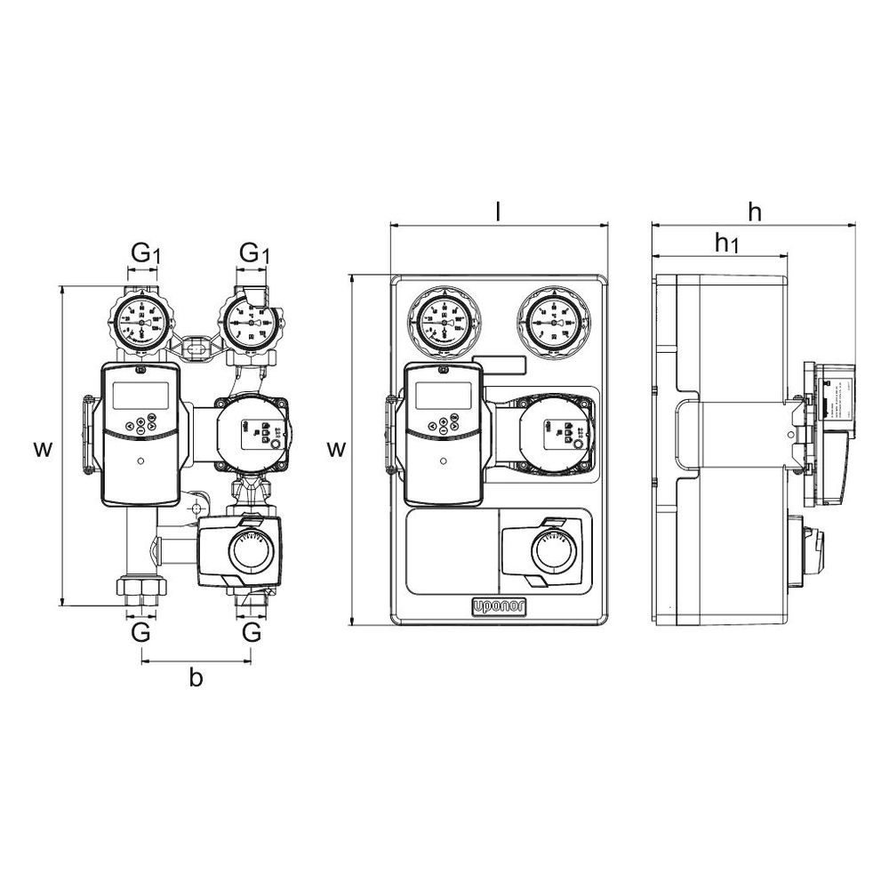 Uponor Fluvia Move Pumpengruppe CPG-15-C-W, 1119445... UPONOR-1119445 6414905650385 (Abb. 3)